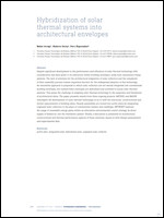 Hybridization of solar thermal systems into architectural envelopes